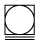 Круг внутри квадрата с двумя линиями снизу